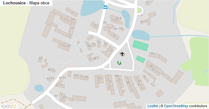 Lochousice - mapa obce