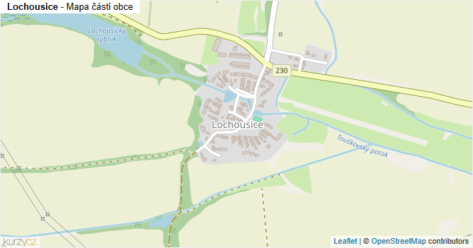 Lochousice - mapa části obce