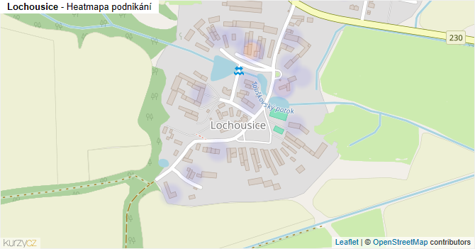 Lochousice - mapa podnikání