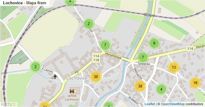 Lochovice - mapa firem