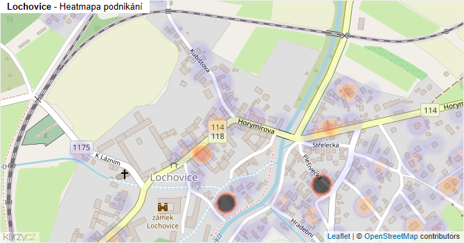 Lochovice - mapa podnikání