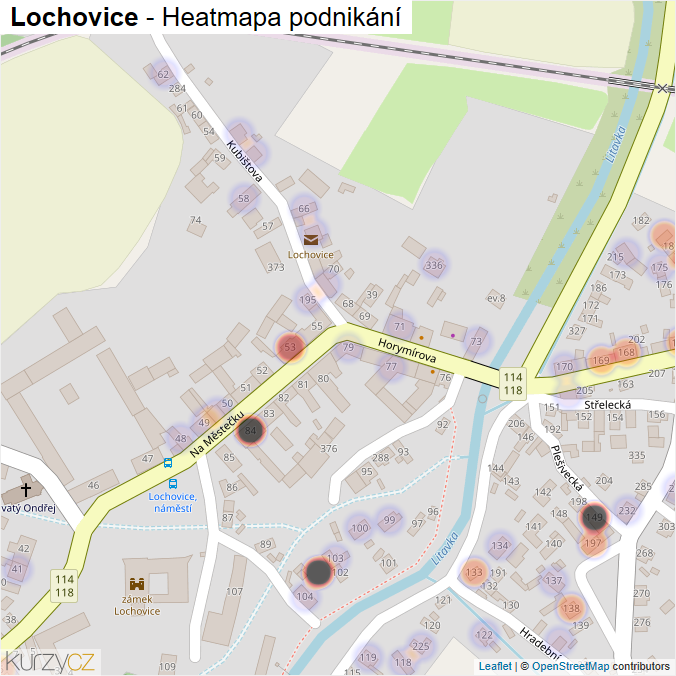 Mapa Lochovice - Firmy v části obce.