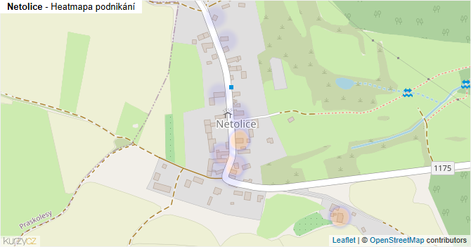 Netolice - mapa podnikání