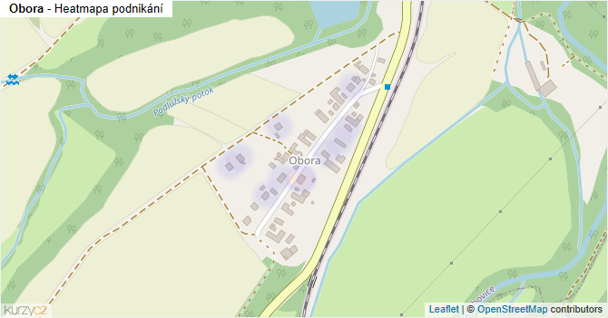 Obora - mapa podnikání