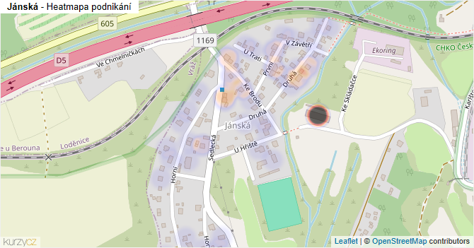 Jánská - mapa podnikání