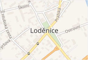 Loděnice v obci Loděnice - mapa části obce