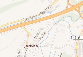 V závětří v obci Loděnice - mapa ulice