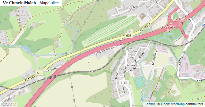 Ve Chmelničkách - mapa ulice