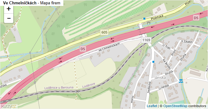 Ve Chmelničkách - mapa firem