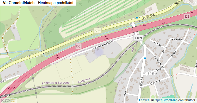 Ve Chmelničkách - mapa podnikání