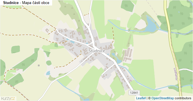 Studnice - mapa části obce