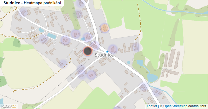 Studnice - mapa podnikání