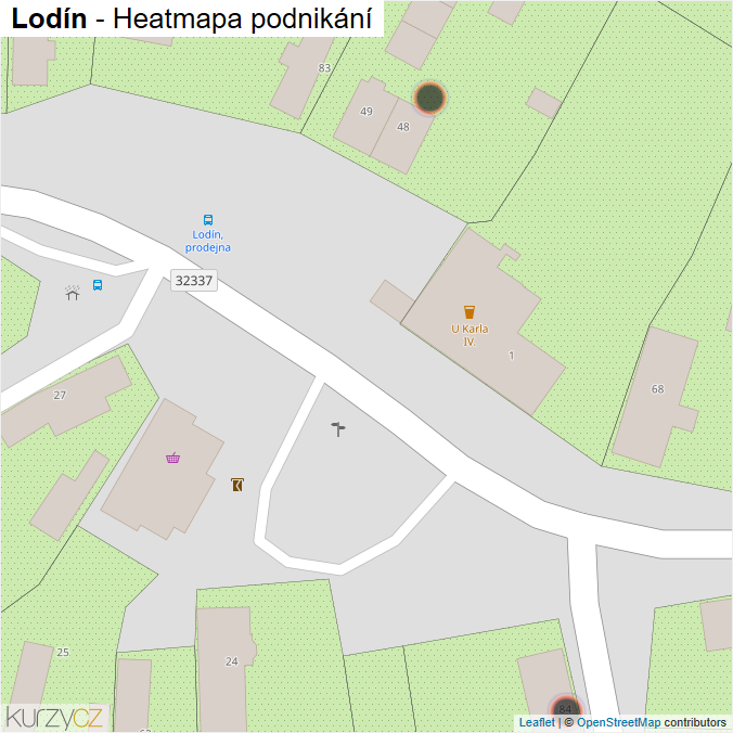 Mapa Lodín - Firmy v obci.