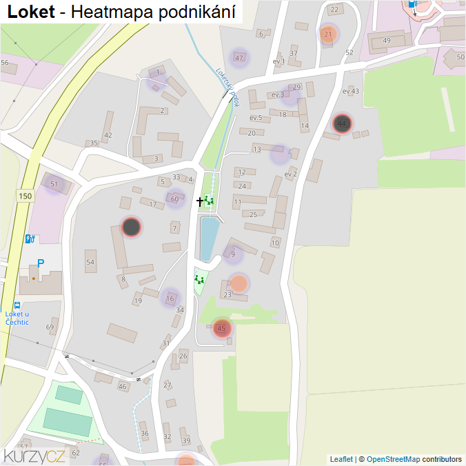 Mapa Loket - Firmy v části obce.