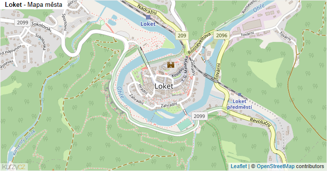 Loket - mapa města