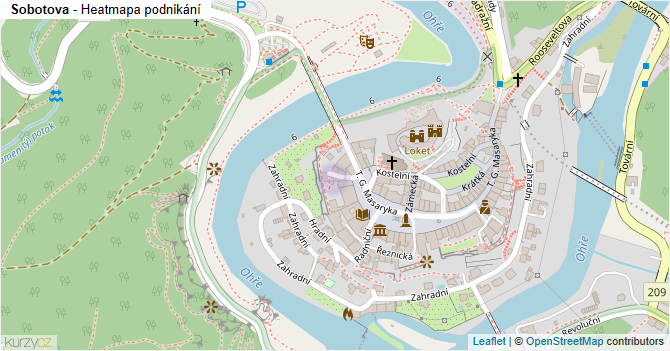Sobotova - mapa podnikání