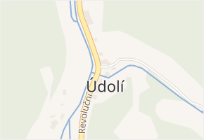Údolí v obci Loket - mapa části obce