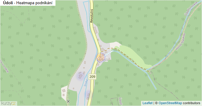 Údolí - mapa podnikání