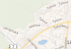 Alšova v obci Lom - mapa ulice