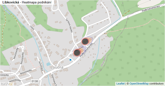 Libkovická - mapa podnikání