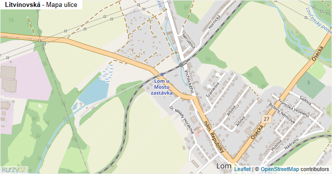 Litvínovská - mapa ulice