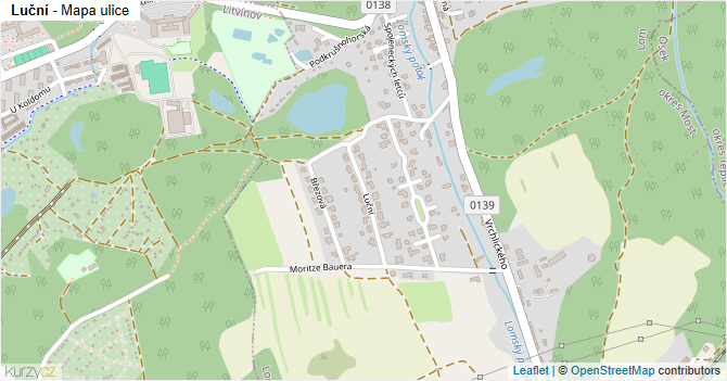 Luční - mapa ulice
