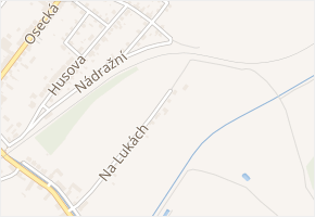 Na Lukách v obci Lom - mapa ulice