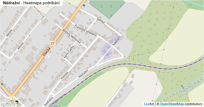 Nádražní - mapa podnikání