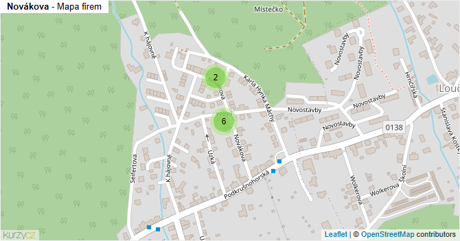 Novákova - mapa firem