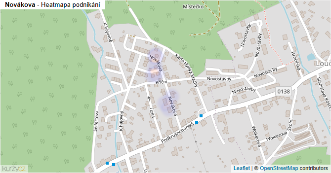 Novákova - mapa podnikání