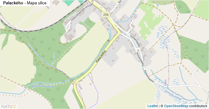 Palackého - mapa ulice