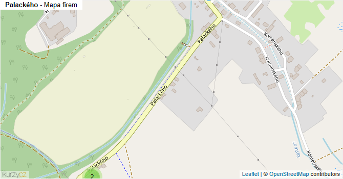 Palackého - mapa firem