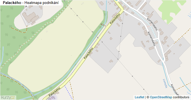 Palackého - mapa podnikání