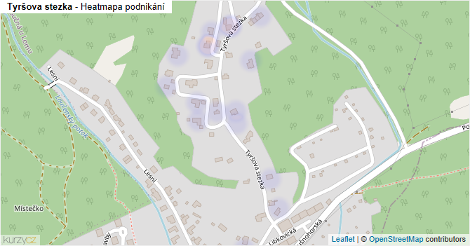 Tyršova stezka - mapa podnikání