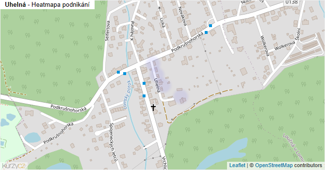 Uhelná - mapa podnikání