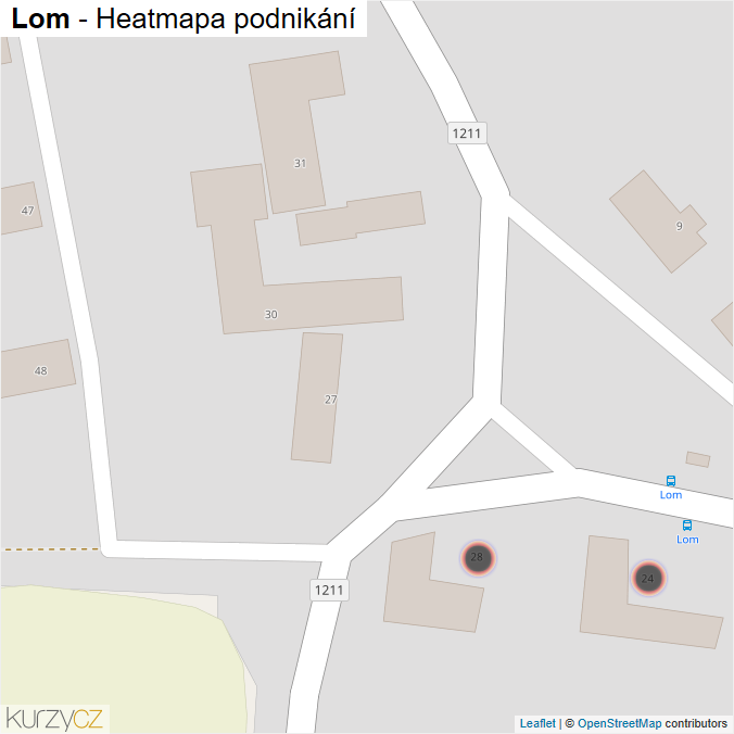 Mapa Lom - Firmy v obci.