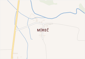 Míreč v obci Lom - mapa části obce