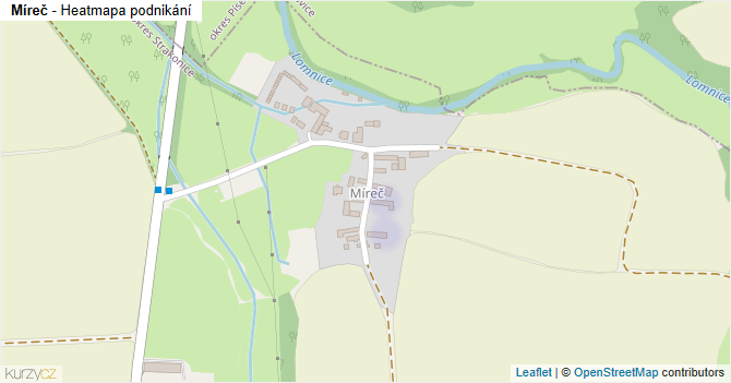 Míreč - mapa podnikání