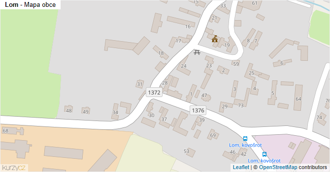 Lom - mapa obce