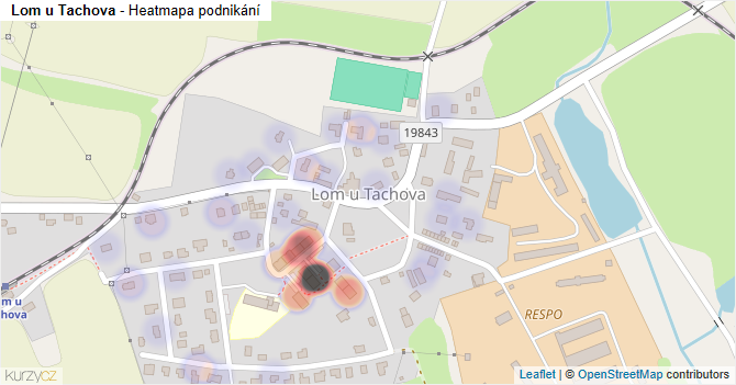 Lom u Tachova - mapa podnikání