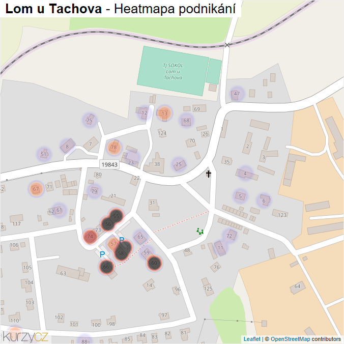 Mapa Lom u Tachova - Firmy v části obce.