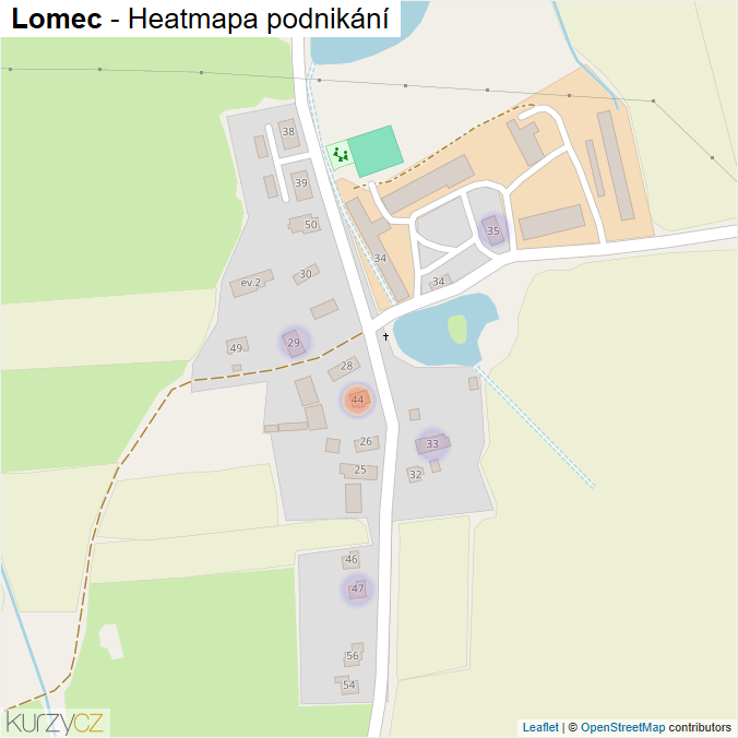 Mapa Lomec - Firmy v části obce.