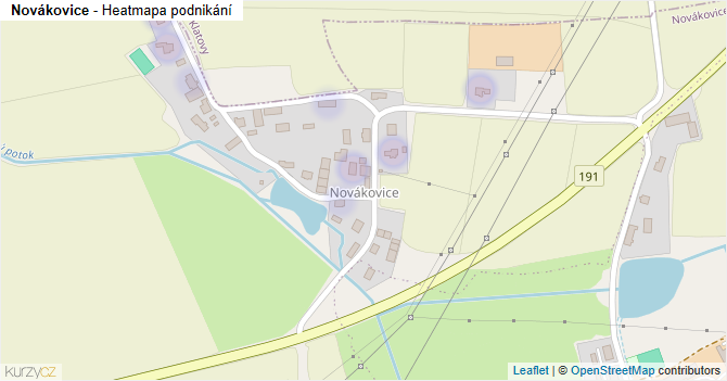Novákovice - mapa podnikání