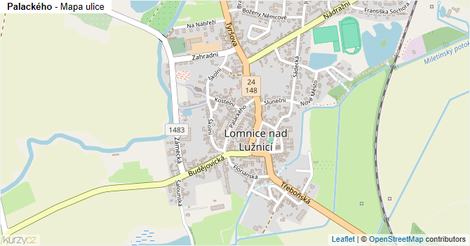 Palackého - mapa ulice