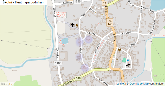 Školní - mapa podnikání