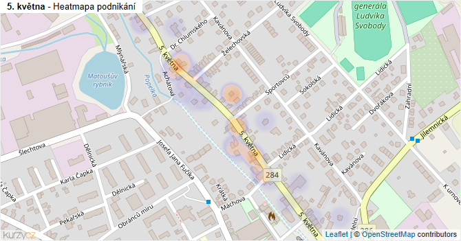 5. května - mapa podnikání