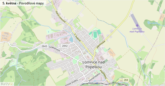 5. května - záplavové mapy stoleté vody