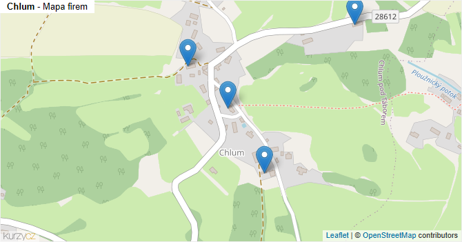 Chlum - mapa firem