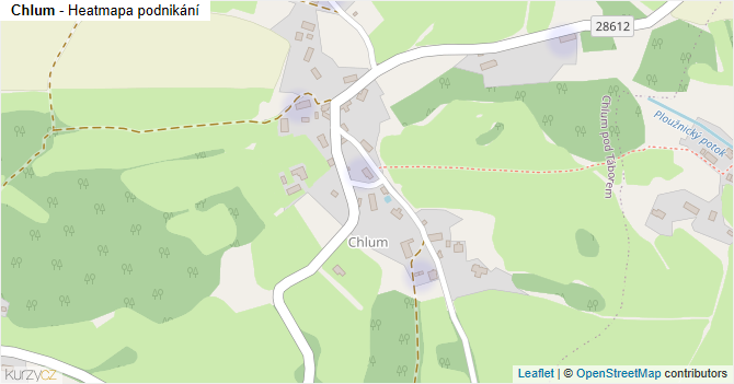Chlum - mapa podnikání
