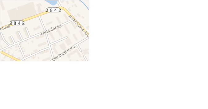 Karla Čapka v obci Lomnice nad Popelkou - mapa ulice